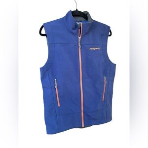 Patagonia Adze Vest Navy Polartec Full Zip Outdoor Hiking